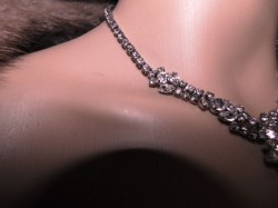 sherman clear intricate drop necklace d